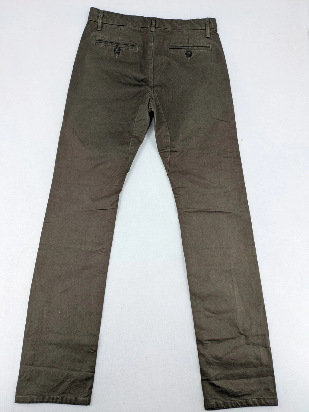 Rpmwest green slim fit chino pants 100% cotton classic button fly design