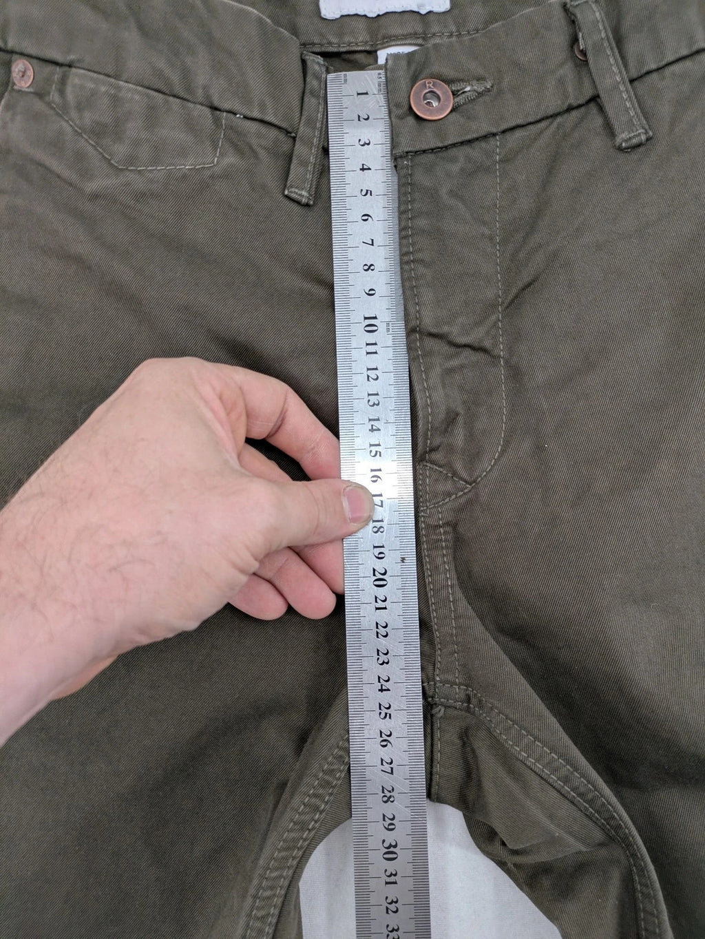 Rpmwest green slim fit chino pants 100% cotton classic button fly design