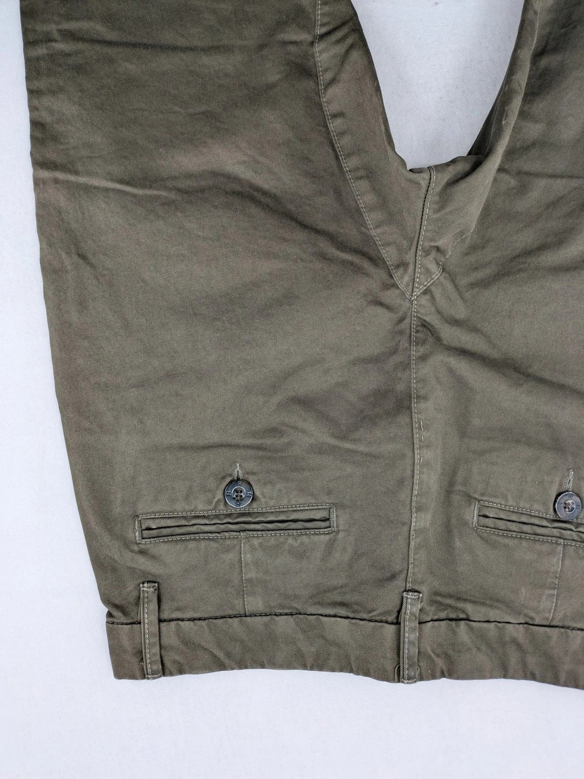 Rpmwest green slim fit chino pants 100% cotton classic button fly design