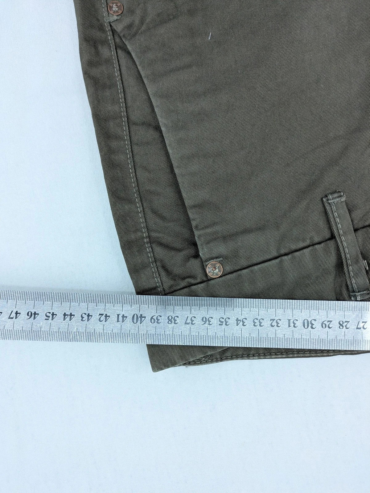 Rpmwest green slim fit chino pants 100% cotton classic button fly design