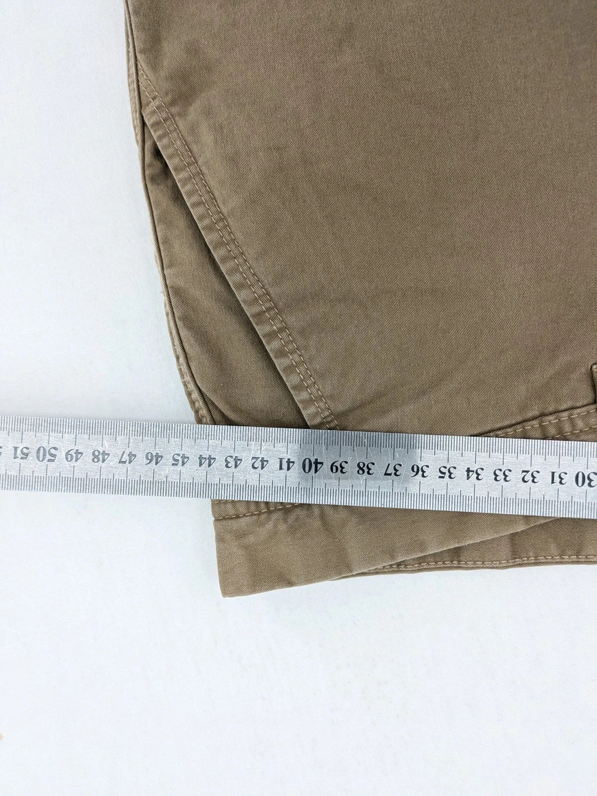 Franco beige chino pants cotton stretch classic design with zipper and button closure