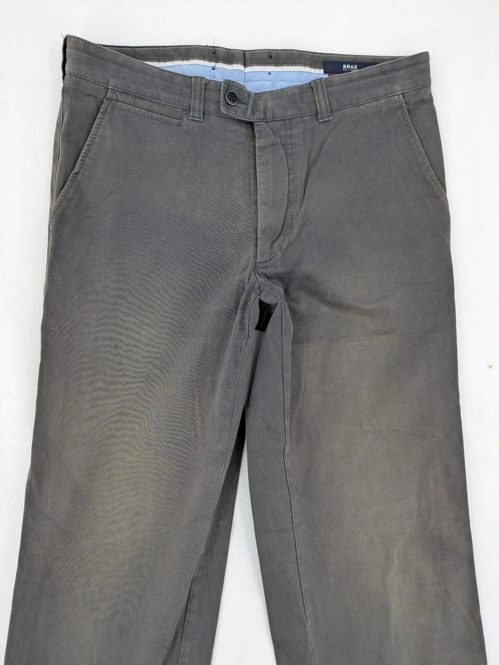BRAX grey chino pants Ernesto, cotton blend, comfortable stretch material, versatile style.