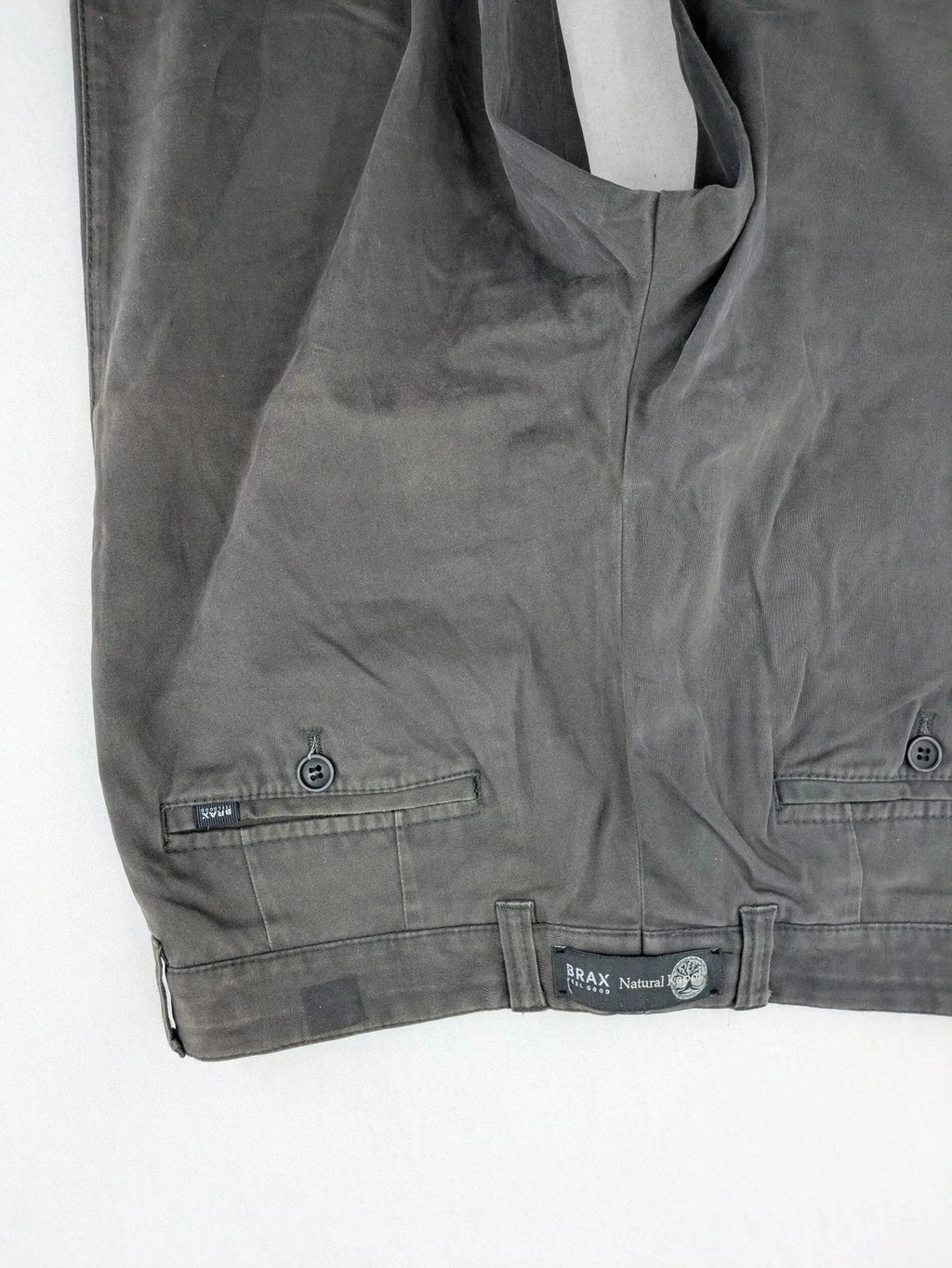 BRAX grey chino pants Ernesto, cotton blend, comfortable stretch material, versatile style.
