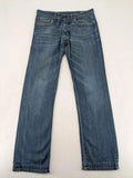 Jack & Jones blue straight jeans with button fly and classic five-pocket design.