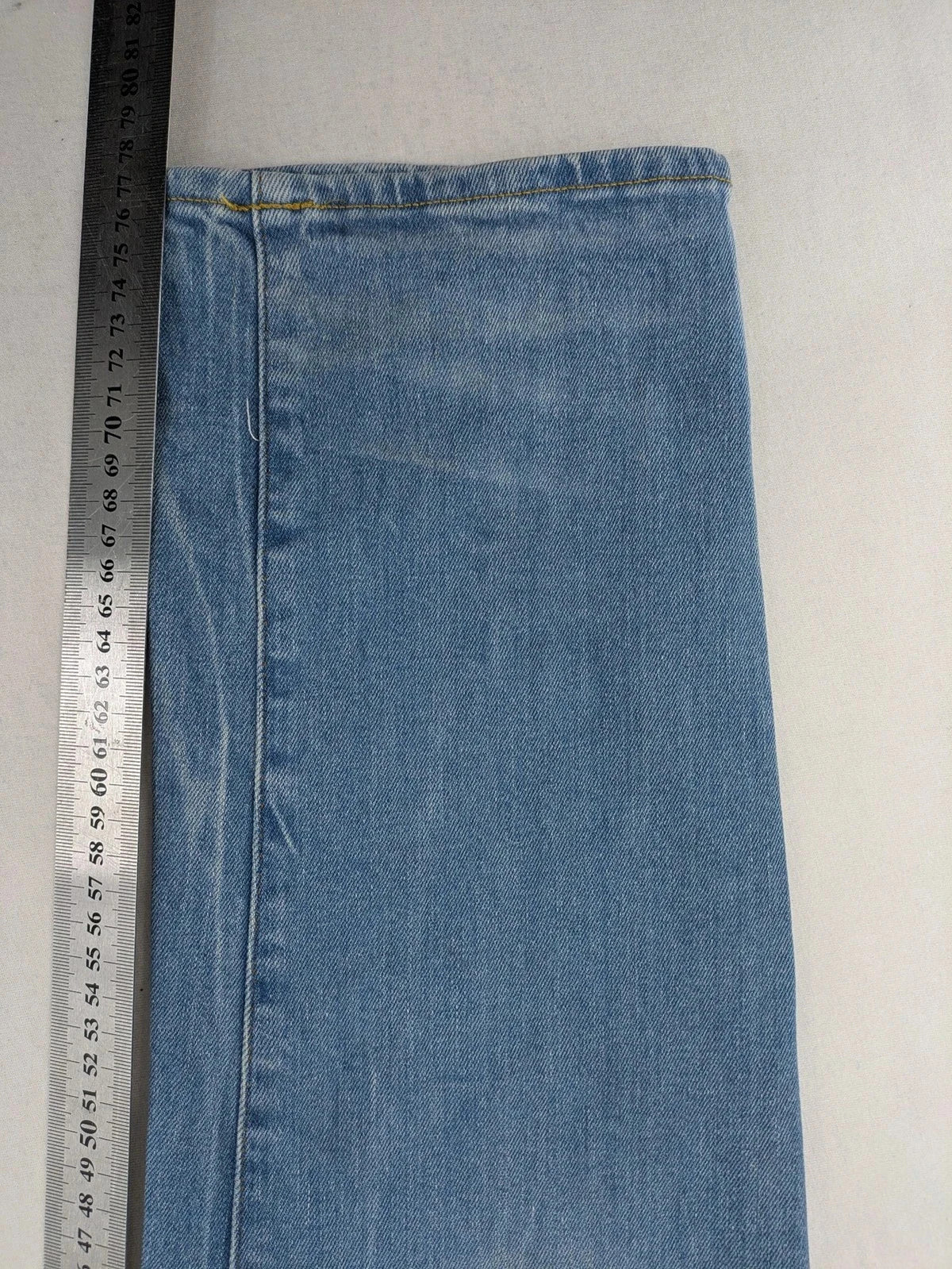 G-Star blue straight tapered jeans with classic 5-pocket design and button fly.