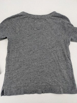 Abercrombie & Fitch grey sweatshirt with embroidered details and raglan sleeves.