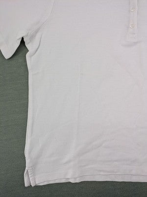 Fabiani white polo shirt with embroidered emblem, short sleeves, classic collar, button placket.