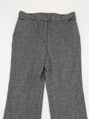 Buena Vista beige pants classic herringbone pattern wool silk blend with stretchy waistband