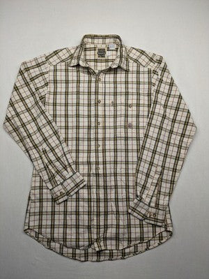 Panhandle Slim multi plaid shirt, button-down, single chest pocket with embroidered crest.
