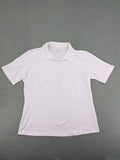 BRAX white polo shirt short sleeve 100% Pima cotton with embroidered logo and button placket.