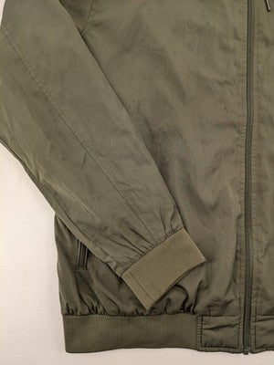 Blend khaki windbreaker jacket 3XL with drawstring hood and full zipper.