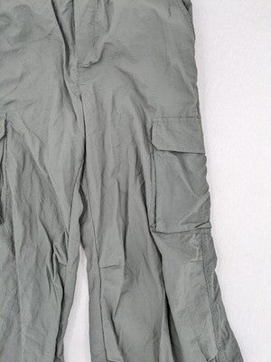 Redial cargo pants khaki green lightweight nylon with adjustable features and baggy fit