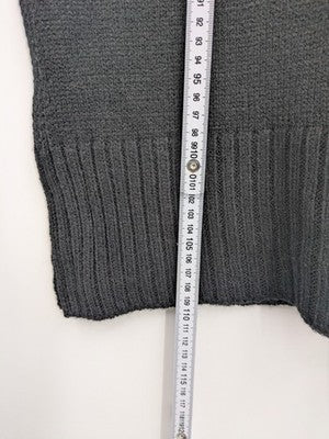 ONLY knit jumper black sleeveless with ribbed stand-up collar and side slits.
