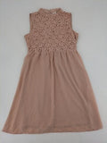 Vero Moda pink wedding dress with lace bodice and keyhole back detail.