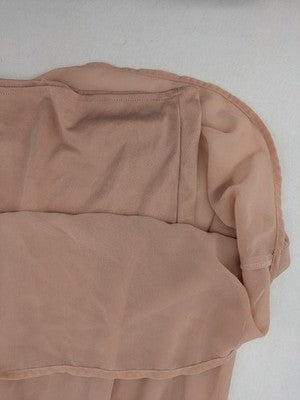 Vero Moda pink wedding dress with lace bodice and keyhole back detail.