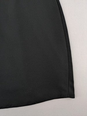Elegante multi cocktail dress black floral embroidery illusion neckline ruffled mesh sleeves