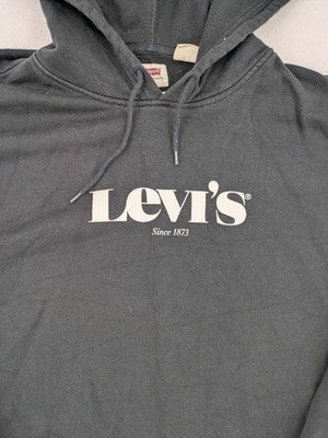 Levi's grey hoodie sweatshirt with prominent "Since 1873" logo on the chest.