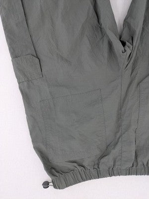Redial cargo pants khaki green lightweight nylon with adjustable features and baggy fit