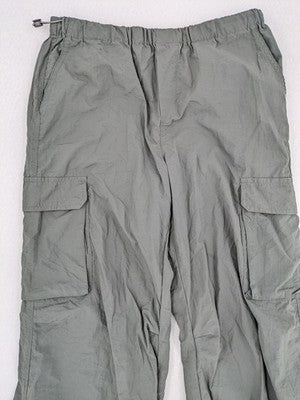 Redial cargo pants khaki green lightweight nylon with adjustable features and baggy fit