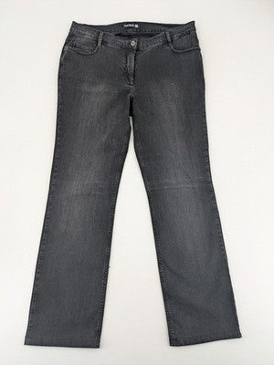 Betty Barclay Elements grey straight jeans with faded wash and soft cotton blend material.