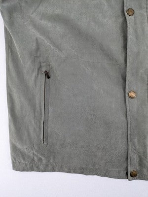 MN.MODE grey vest full zip with stand collar and multiple secure pockets