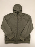 Blend khaki windbreaker jacket 3XL with drawstring hood and full zipper.