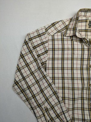 Panhandle Slim multi plaid shirt, button-down, single chest pocket with embroidered crest.