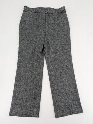 Buena Vista beige pants classic herringbone pattern wool silk blend with stretchy waistband