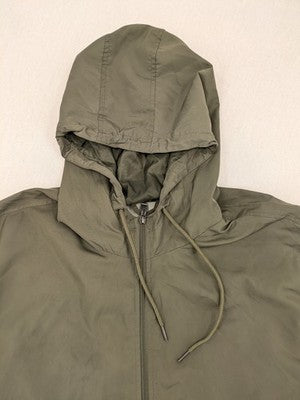 Blend khaki windbreaker jacket 3XL with drawstring hood and full zipper.