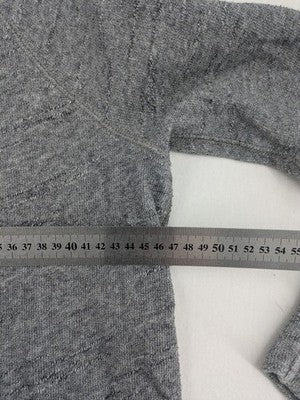 Abercrombie & Fitch grey sweatshirt with embroidered details and raglan sleeves.