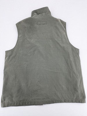 MN.MODE grey vest full zip with stand collar and multiple secure pockets