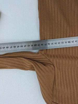 Piazza Italia pink ribbed turtleneck top with decorative shoulder buttons.
