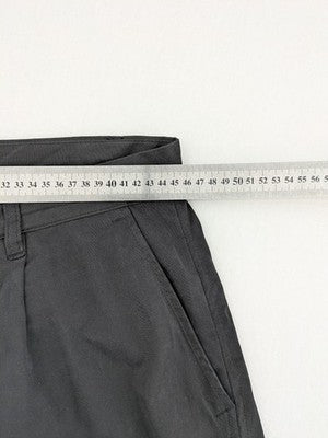 Zara grey chino pants with front pleats, rolled cuffs, and classic straight leg design.