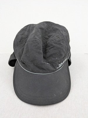 DHL green winter cap with reflective logo, ear flaps, and soft fleece lining.