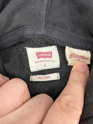 Levi's grey hoodie sweatshirt with prominent "Since 1873" logo on the chest.