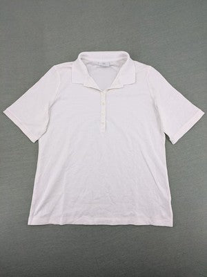 Bogner white polo shirt with classic collar and embroidered logo on chest.