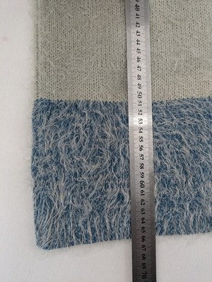 Bodyflirt knit jumper beige blue grey colorblock stripes soft material classic round neck