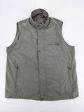 MN.MODE grey vest full zip with stand collar and multiple secure pockets