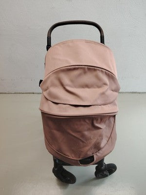 Kinderkraft pink 2-in-1 baby stroller with large wheels and elegant design.