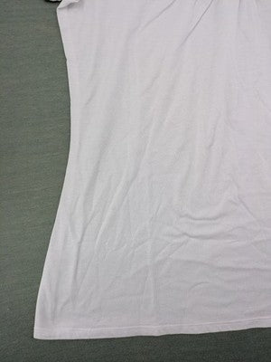 OPUS white Henley T-shirt with button placket and ribbed chest detail.