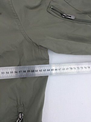 Blend khaki windbreaker jacket 3XL with drawstring hood and full zipper.