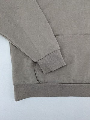 FB Sister beige zip-through hoodie with adorable teddy bear back print and kangaroo pocket.