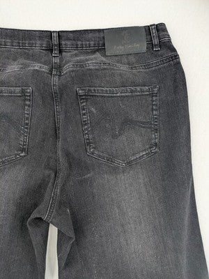 Betty Barclay Elements grey straight jeans with faded wash and soft cotton blend material.