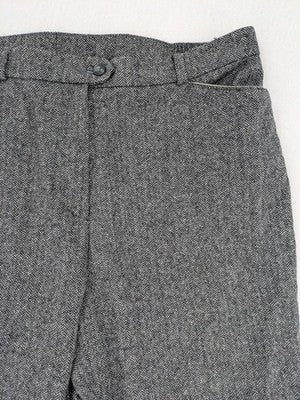 Buena Vista beige pants classic herringbone pattern wool silk blend with stretchy waistband