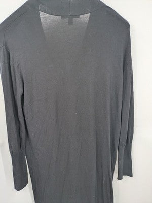 Esprit black knit jumper with button placket and deep V-neck, made from LENZING™ ECOVERO™ viscose.