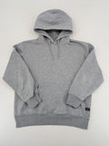 Jack & Jones grey hoodie with drawstring hood, kangaroo pocket, and ribbed cuffs.