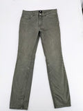 H&M khaki skinny fit jeans with classic five-pocket design and stretch cotton material.