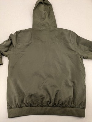 Blend khaki windbreaker jacket 3XL with drawstring hood and full zipper.