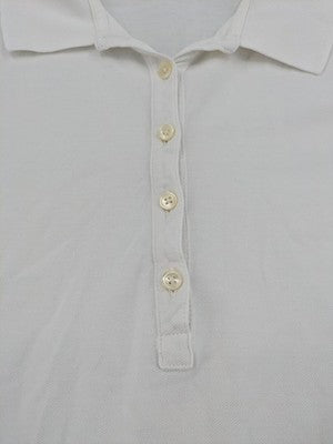BRAX white polo shirt short sleeve 100% Pima cotton with embroidered logo and button placket.