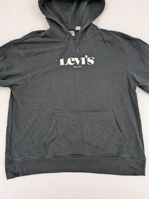 Levi's grey hoodie sweatshirt with prominent "Since 1873" logo on the chest.
